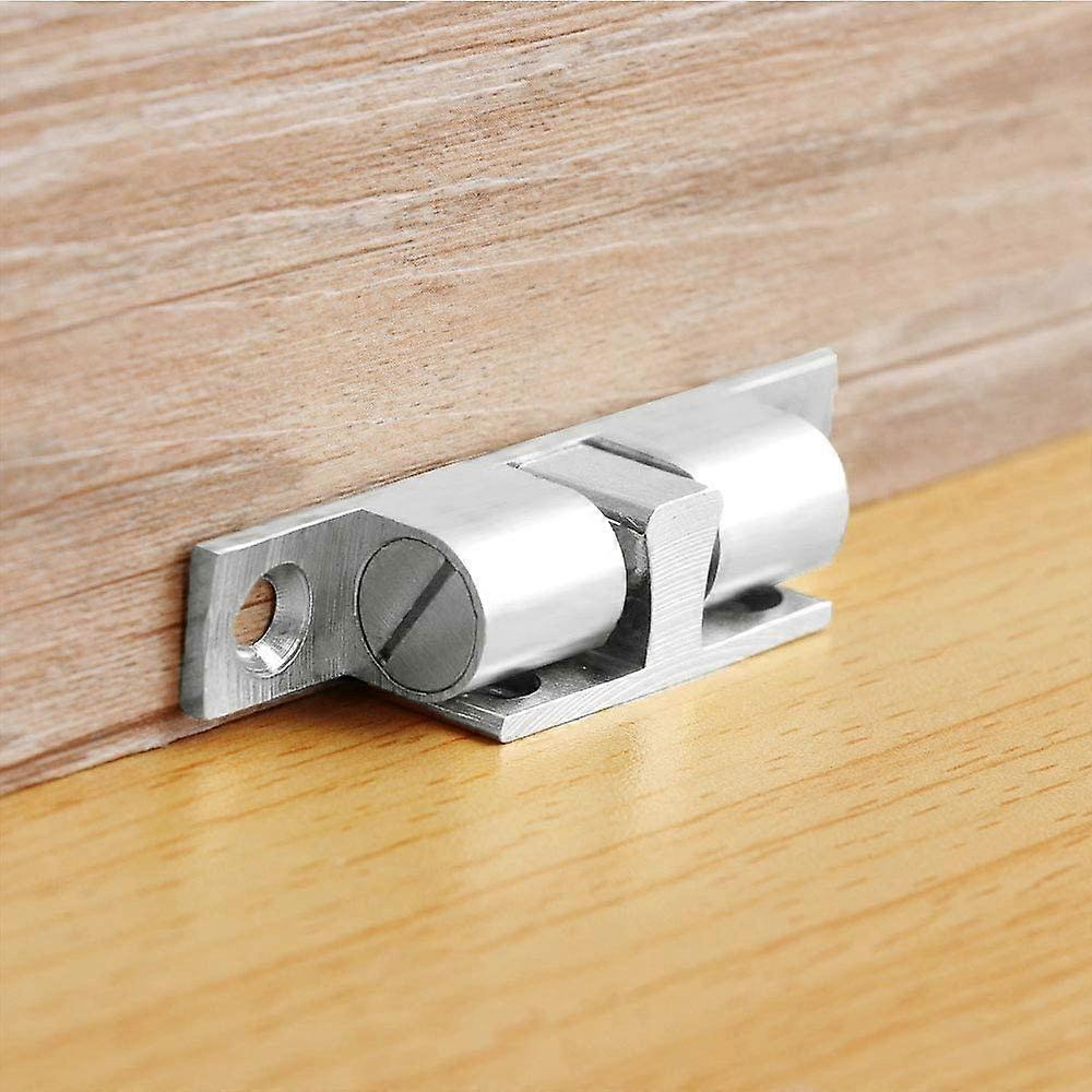 6 Pcs Brass Ball Roller Double Roller Door Latch With 20 Screws(Silver)