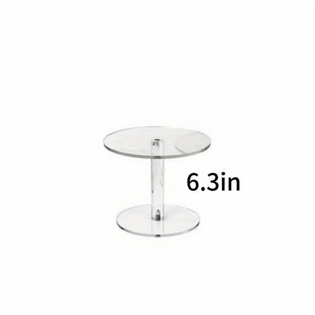 アクリルデザートケーキスタンド6.9 / 9 / 11.8インチ - デザート、カップケーキ、ジュエリー用のクリアディスプレイスタンド - 電気は必要ありません - 結婚式、出産に最適