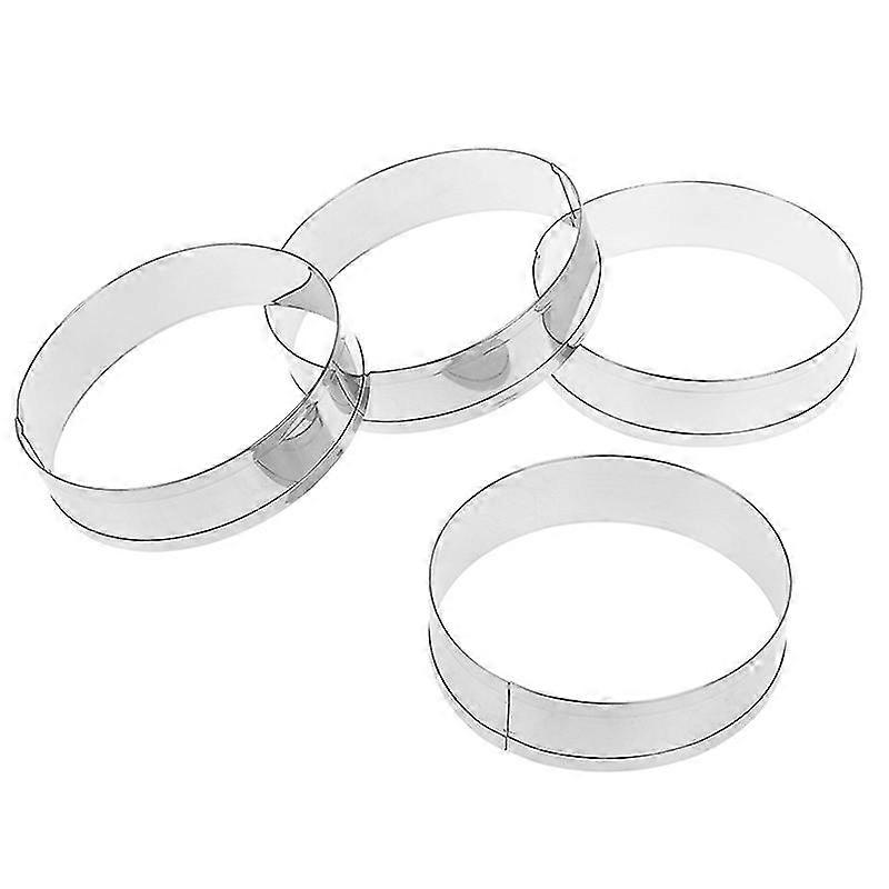 4 Pcs Fox Run English Muffin Rings 4pc Set - Egg Pancake Biscuit Crumpet Cutter