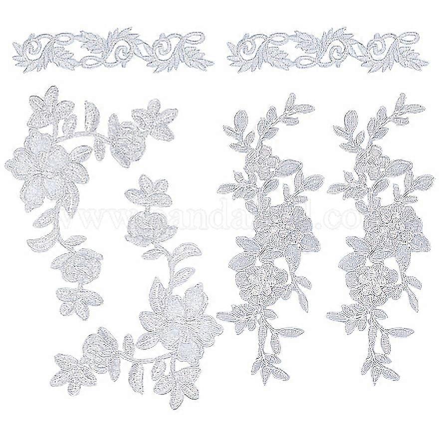 3Style Flower Polyester Computerized Embroidery Sew on Patches Iron on Appliques with Adhesive Back Mixed Color
