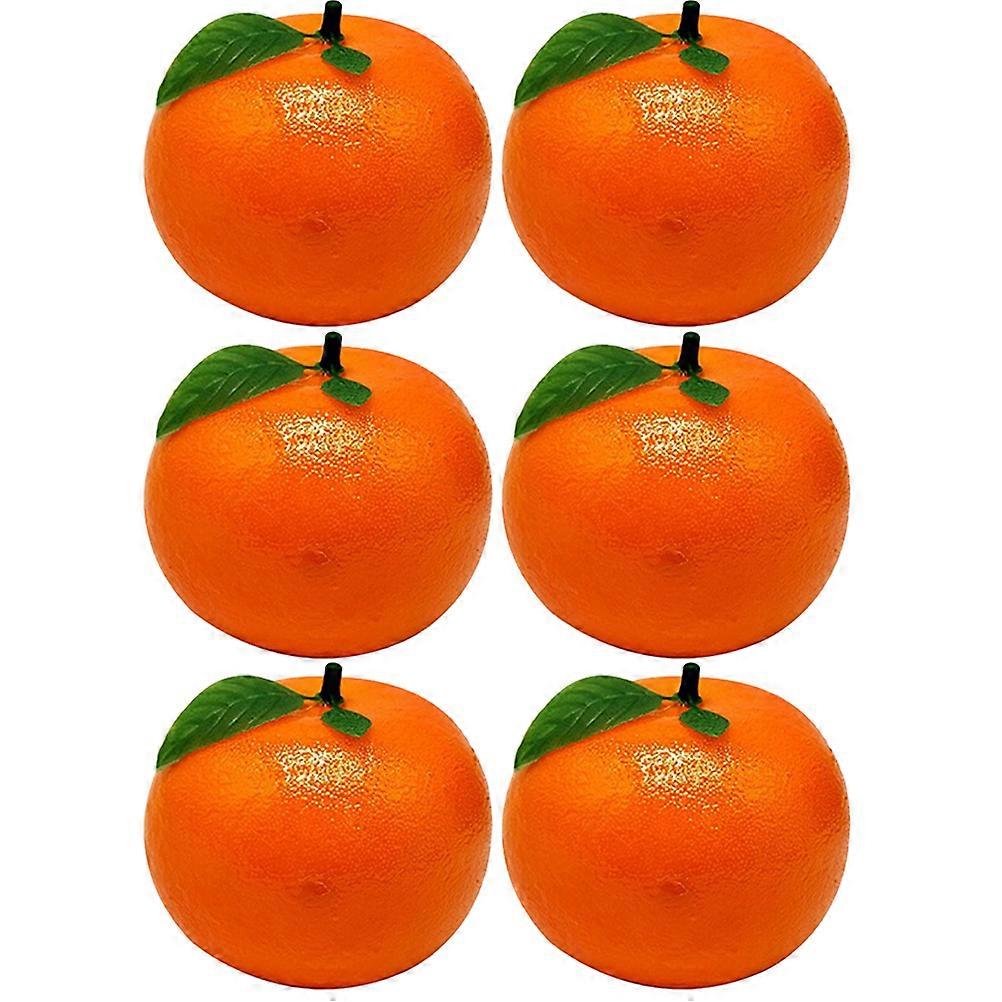6 Stück Adorno Para Mesa de Comedor Künstliche Orangen Künstliche Schaumfrucht Gefälschte Schäume Orangen Lebensechte Orangen