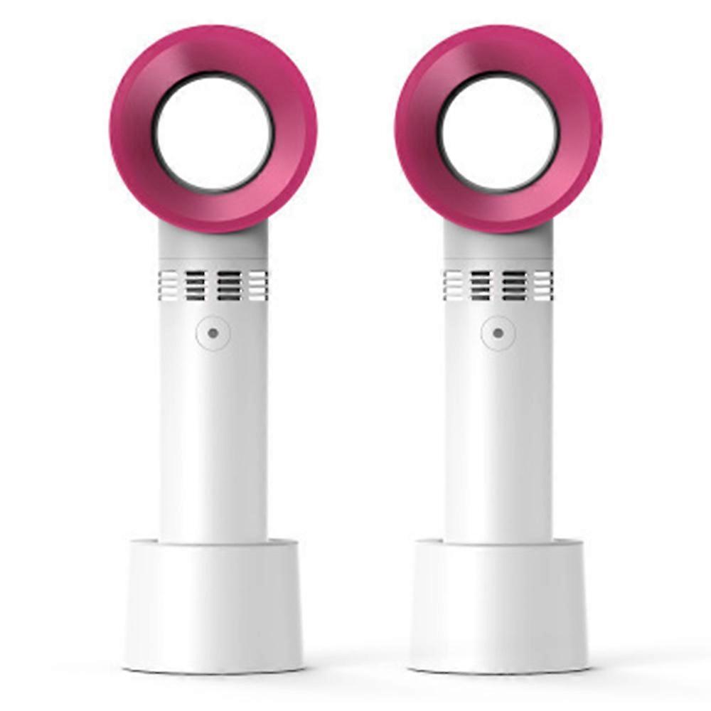 2-piece handheld leafless fan usb small fan creative mini portable rechargeable small fan