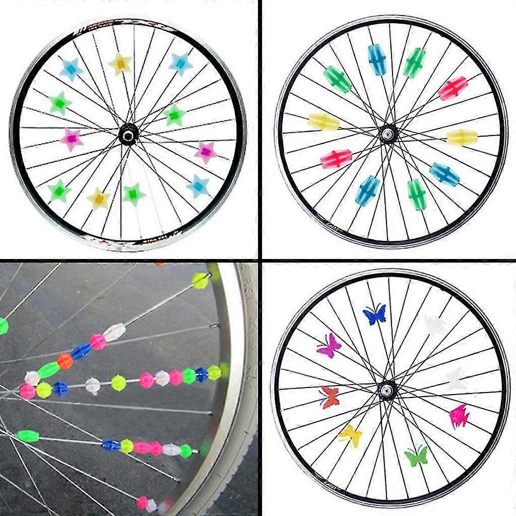 2x Colorful Plastic Clip Kids Children Bicycle Wheel Spoke Beads Decoration