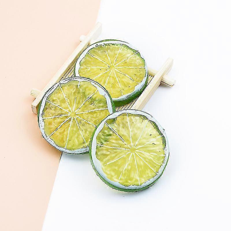 12pcs Imitation Lemon Slice Artificial Fruit Highly Realistic Model