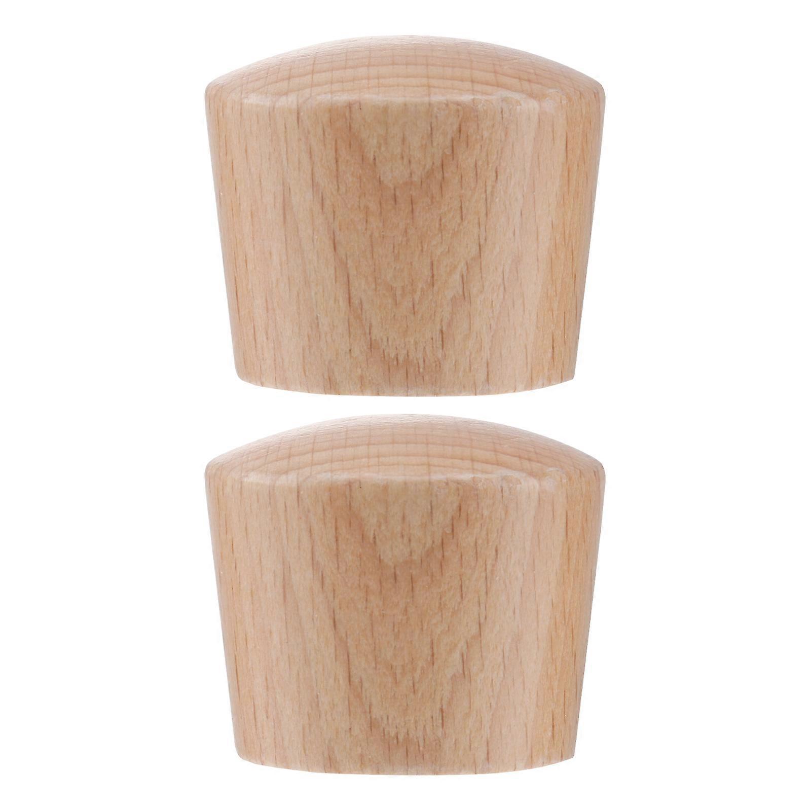 2 st. lock i trä, handtag för kastrulllock, universallock, kökslock (ljus färg M6)