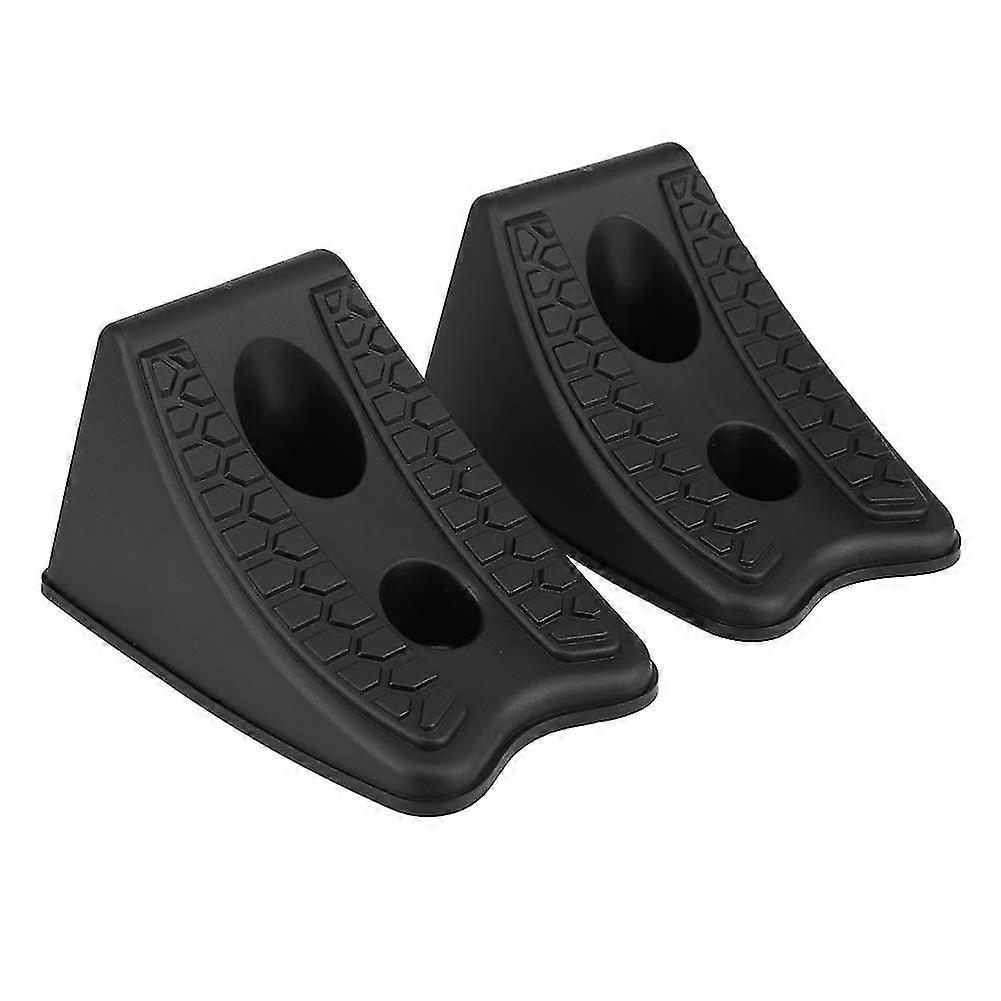 Car Wheel Chock Parts Heavy Duty Rubber Anti-Slip Block Non Slip Stopper Wheel Alignment Block For Caravan RV Trailer Truck