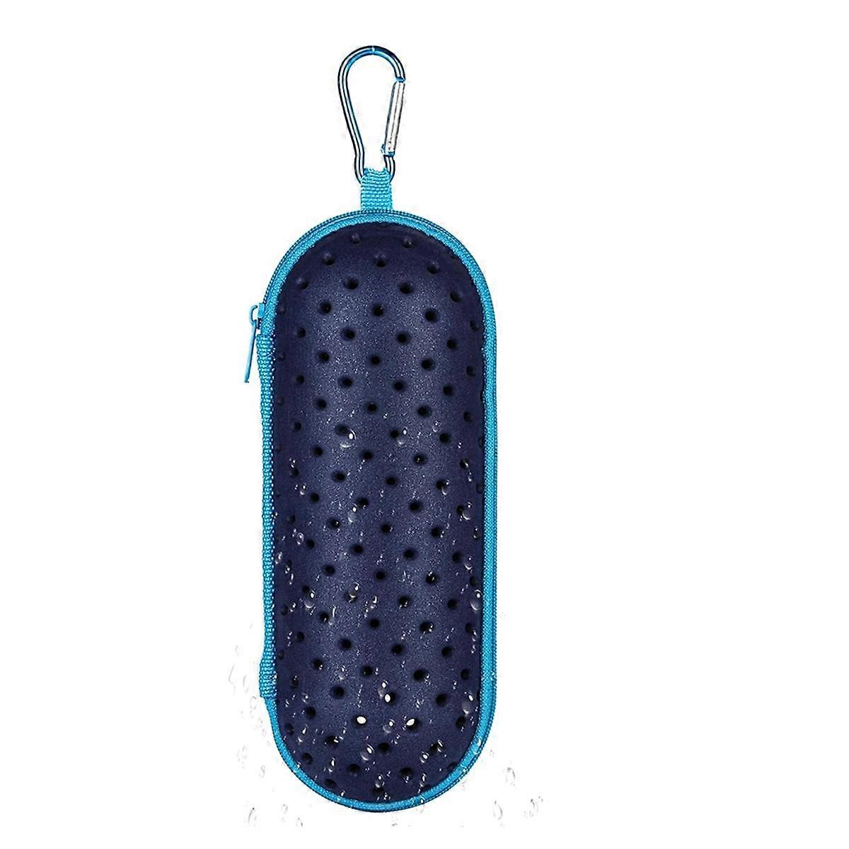 Swim Goggle Case for Swimming Goggles, EVA Carrying Case with Drain Hole Zipper Sunglasses Case wit