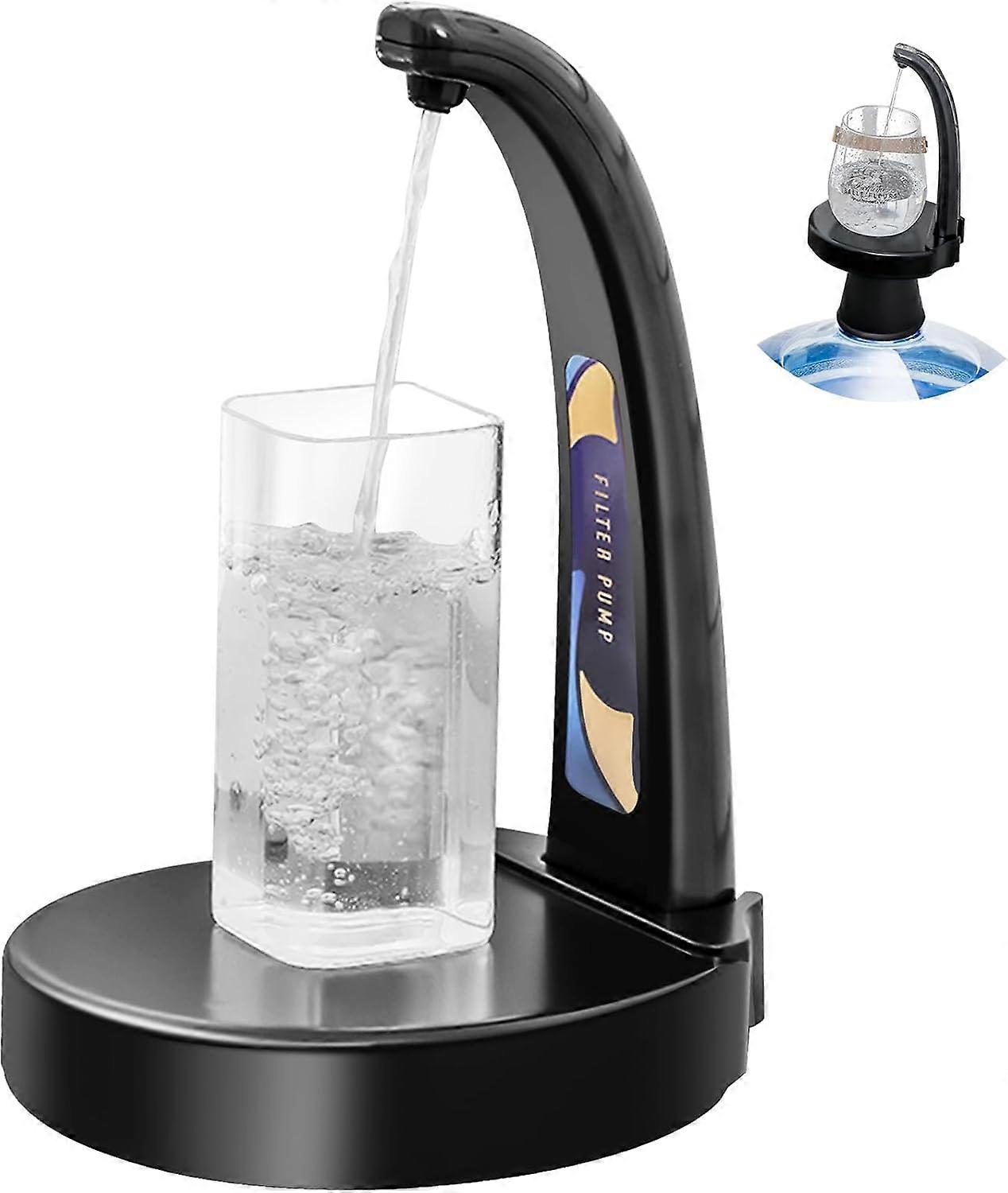 USB Rechargeable Battery Powered Water Dispenser (For 1-5 Gallon Bottles and 5 Gallon Jars), Gravity Sensor Table Top Water Dispenser