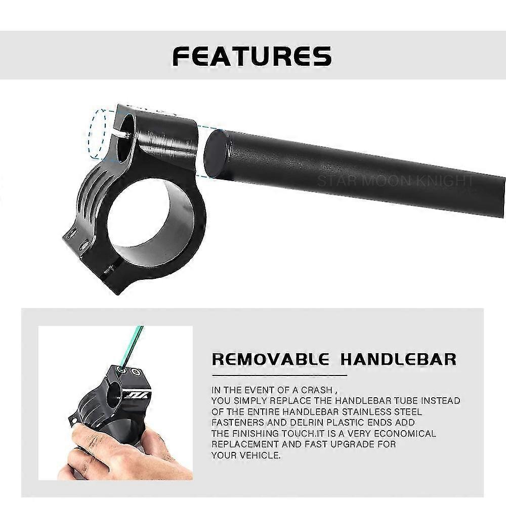 Guidon Clip-on Moto 7/8 Pouces - Universel Pour Harley, Honda, Suzuki, Yamaha & Kawasaki - Style Café Racer