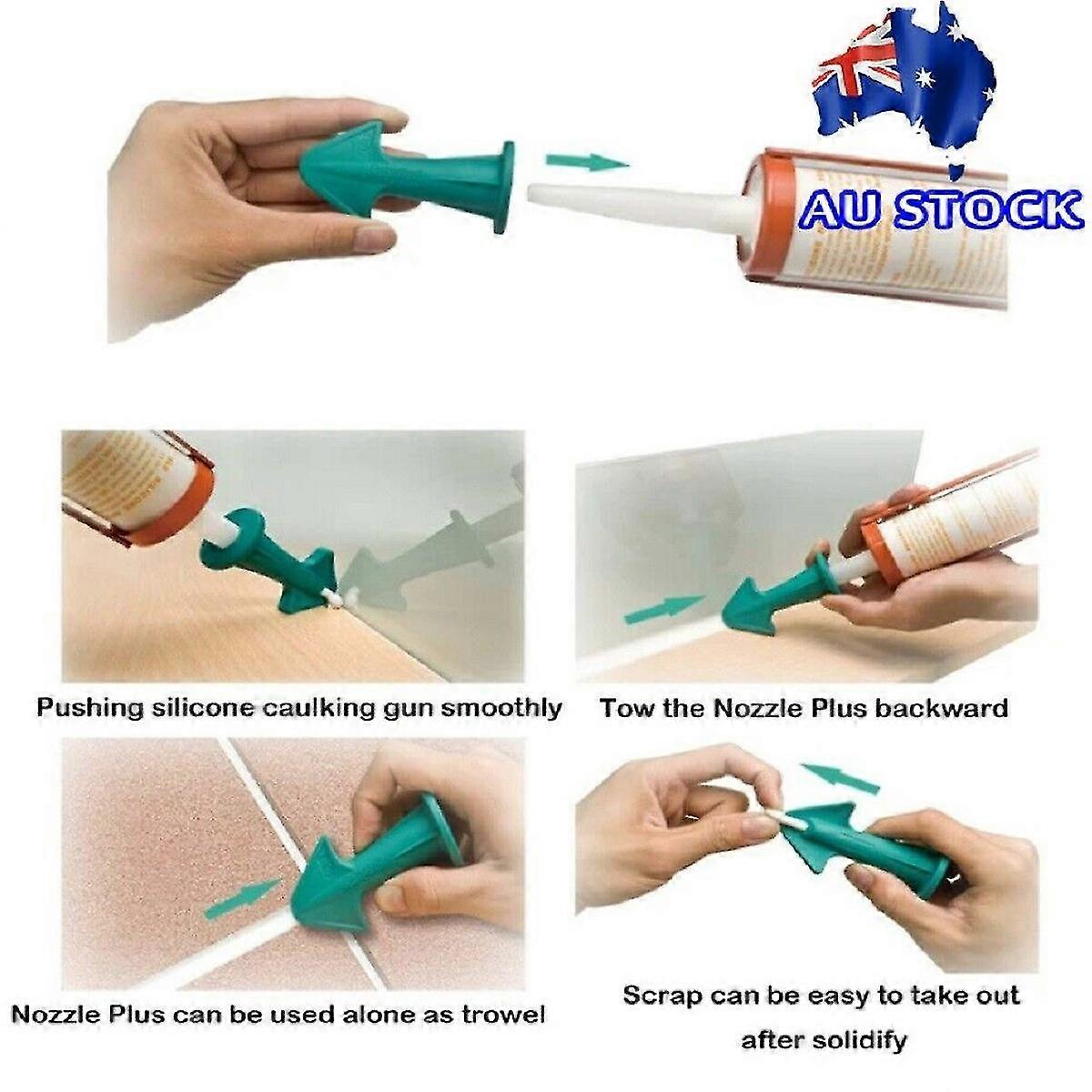 17pcs silicone caulking finisher tool scraper set nozzles spatulas filler