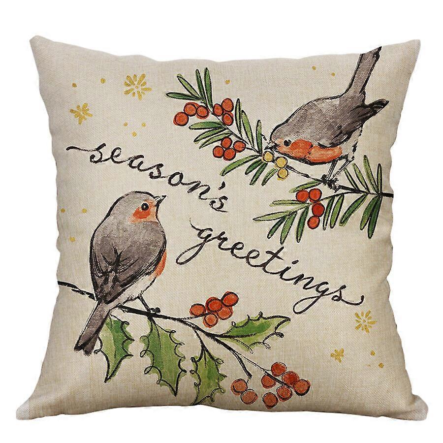 ファッションバードプリントコットンリネン枕カバーソファ家の装飾クッションカバーデザイン304jpjcjh