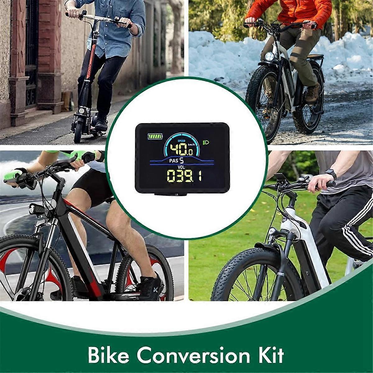 P5C Electric Bike LCD Display Meter 24V-60V Ebike Intelligent Display IP67 UART Colorful LCD Displa