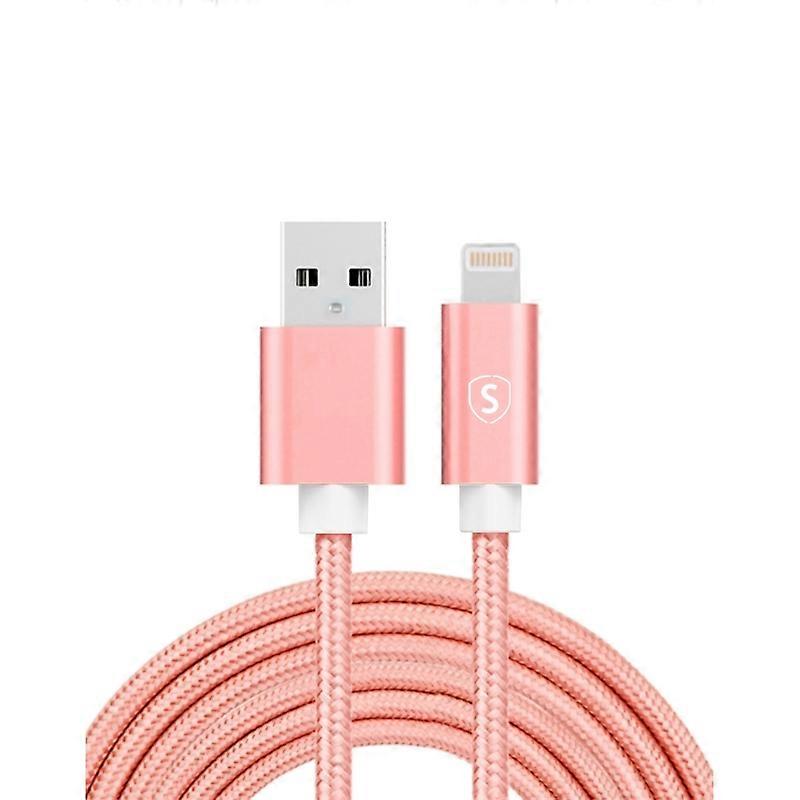 USB to Lightning Cable, 2.4A, 3m, Nylon - Pink