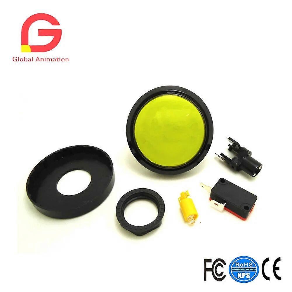 10 PCS 60 MM/ Nieuwe 5 V LED Light Lamp Great Round Arcade Video Game Player Push Button Micro Switch For Machines