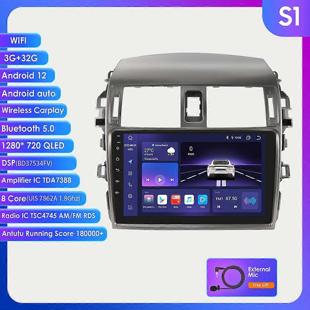 Android Car Multimedia Audio Video Player for Toyota Corolla E140 E150 2006 2007-2013 2 Din Stereo Navigation GPS Radio Speakers