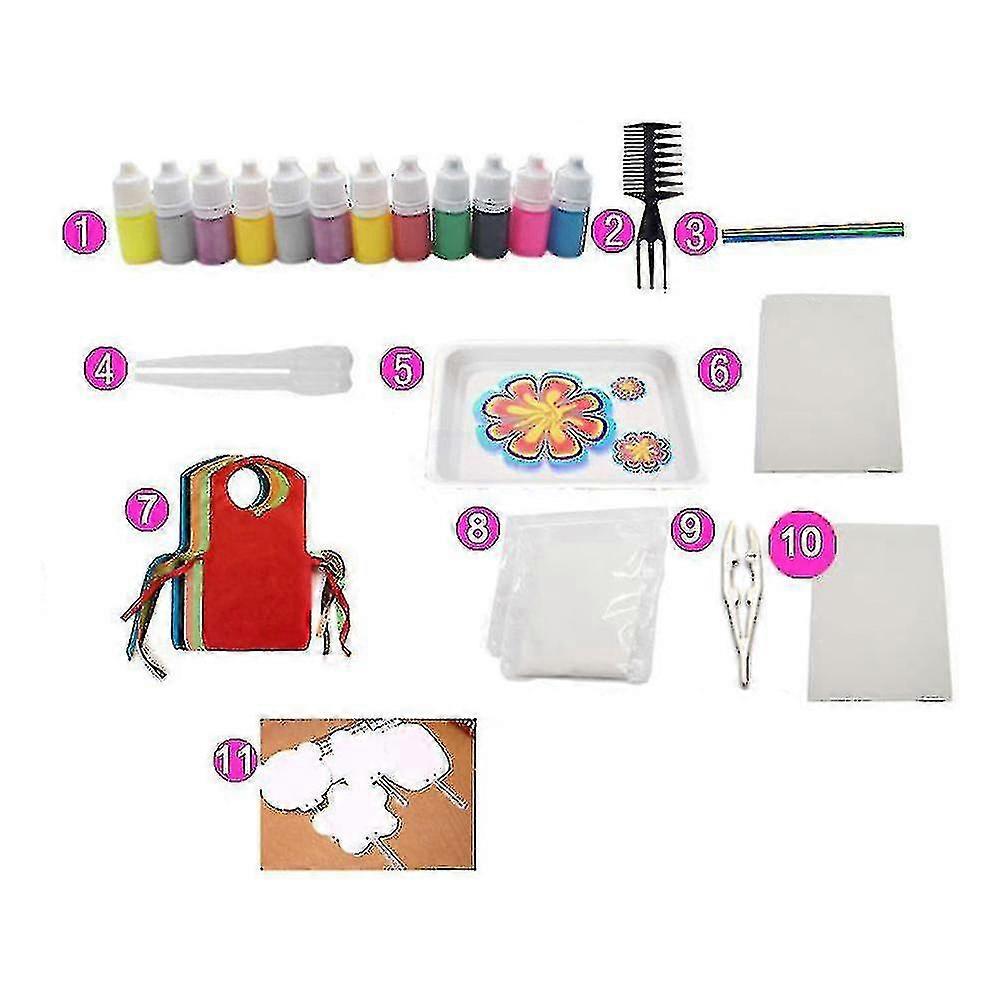 Water Art Paint Set Water Pigment For Paper Marbling Art Tool With A5 Tray