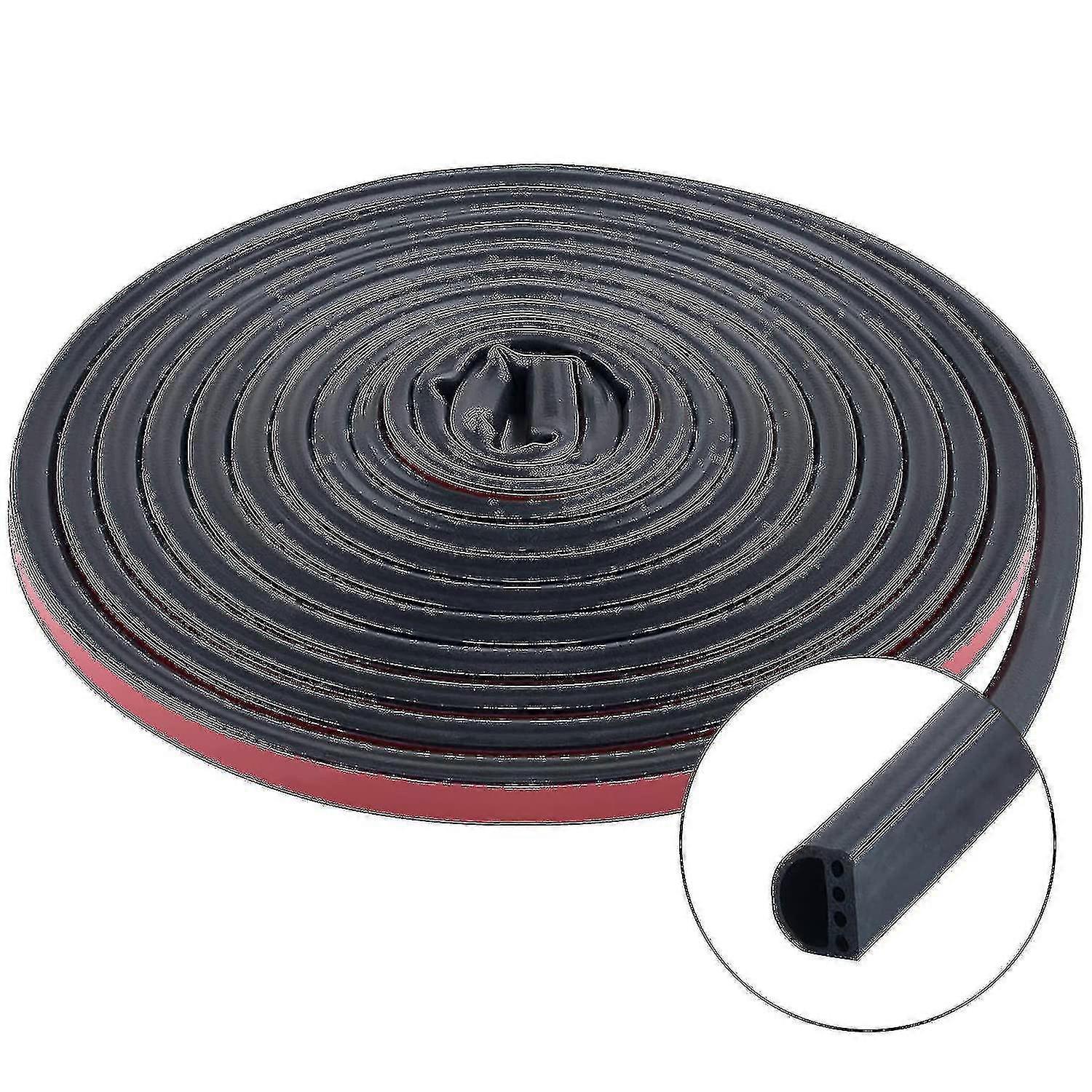 Door Window Draught Excluder Strip Self Adhesive D Type Weather Strip For Door Window Insulation Strip Foam Seal