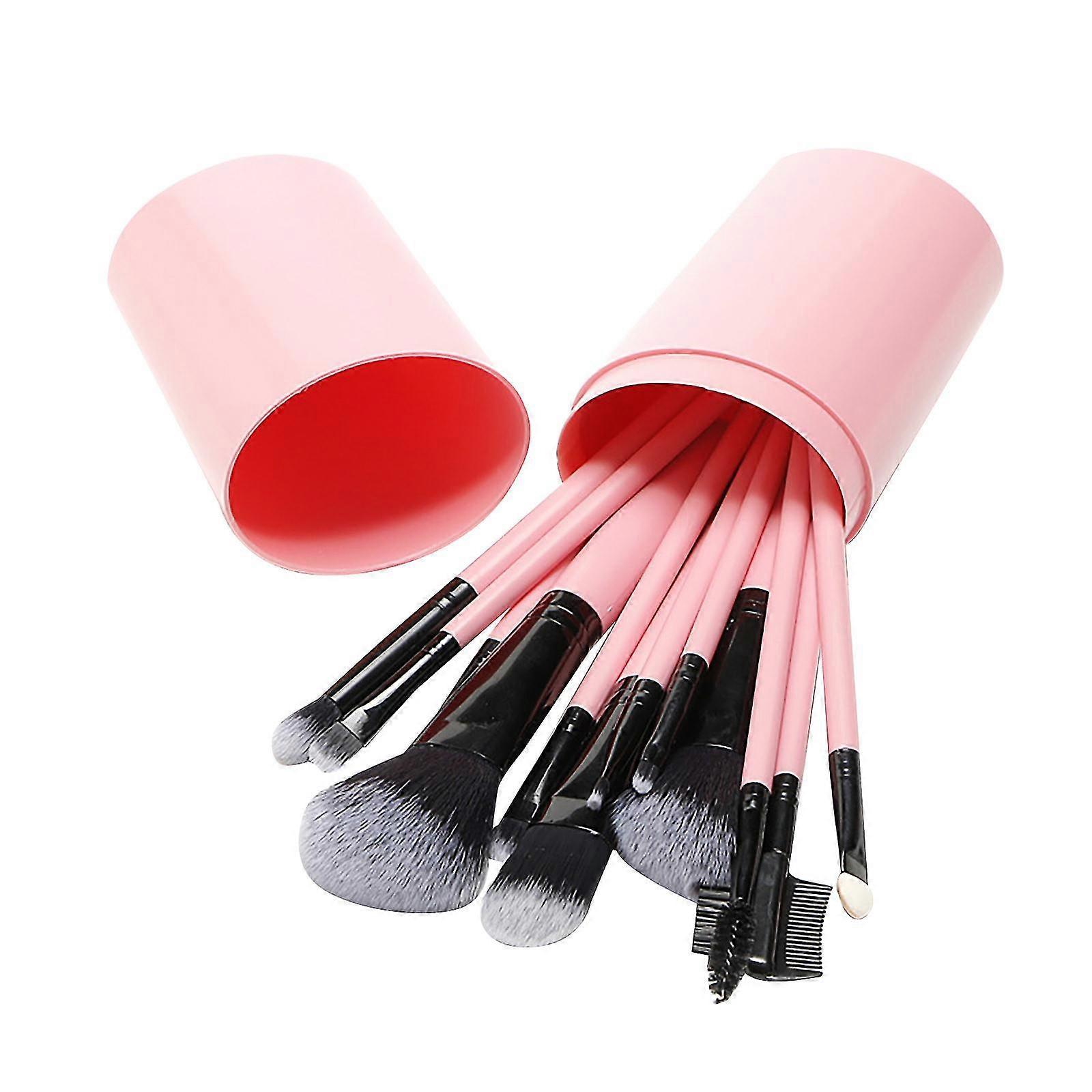 12pc Portable Makeup Brush Set, Foundation Brush, Eye Shadow Brush Set