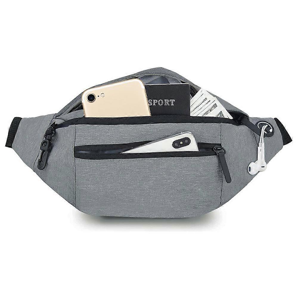 Large Crossbody Fanny Pack with 4-Zipper Pockets,Gifts for Enjoy Sports Festival Workout Traveling Running Casual