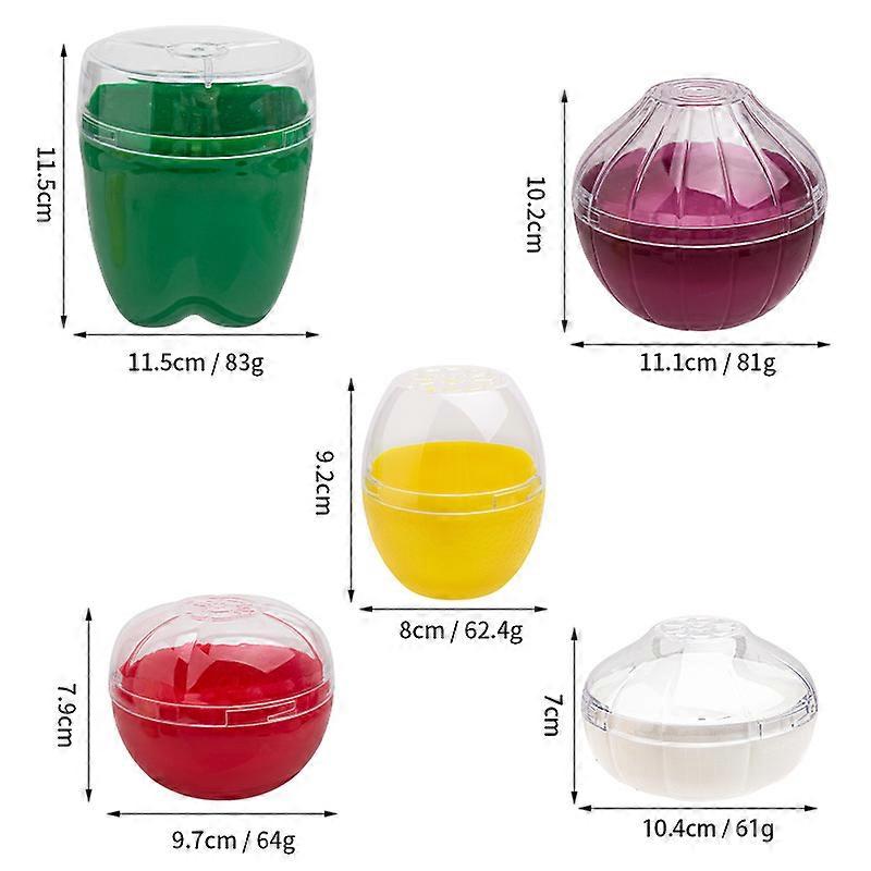 Reusable Fruit and Vegetable Storage Containers for Refrigerator Storage, 5-Pack