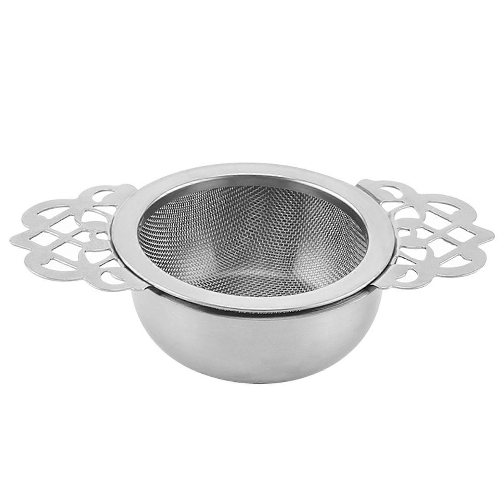 Tea Infuser Stainless Steel Tea Strainer Fine Mesh Tea Diffuser with Double Handles for Loose Leaf Tea