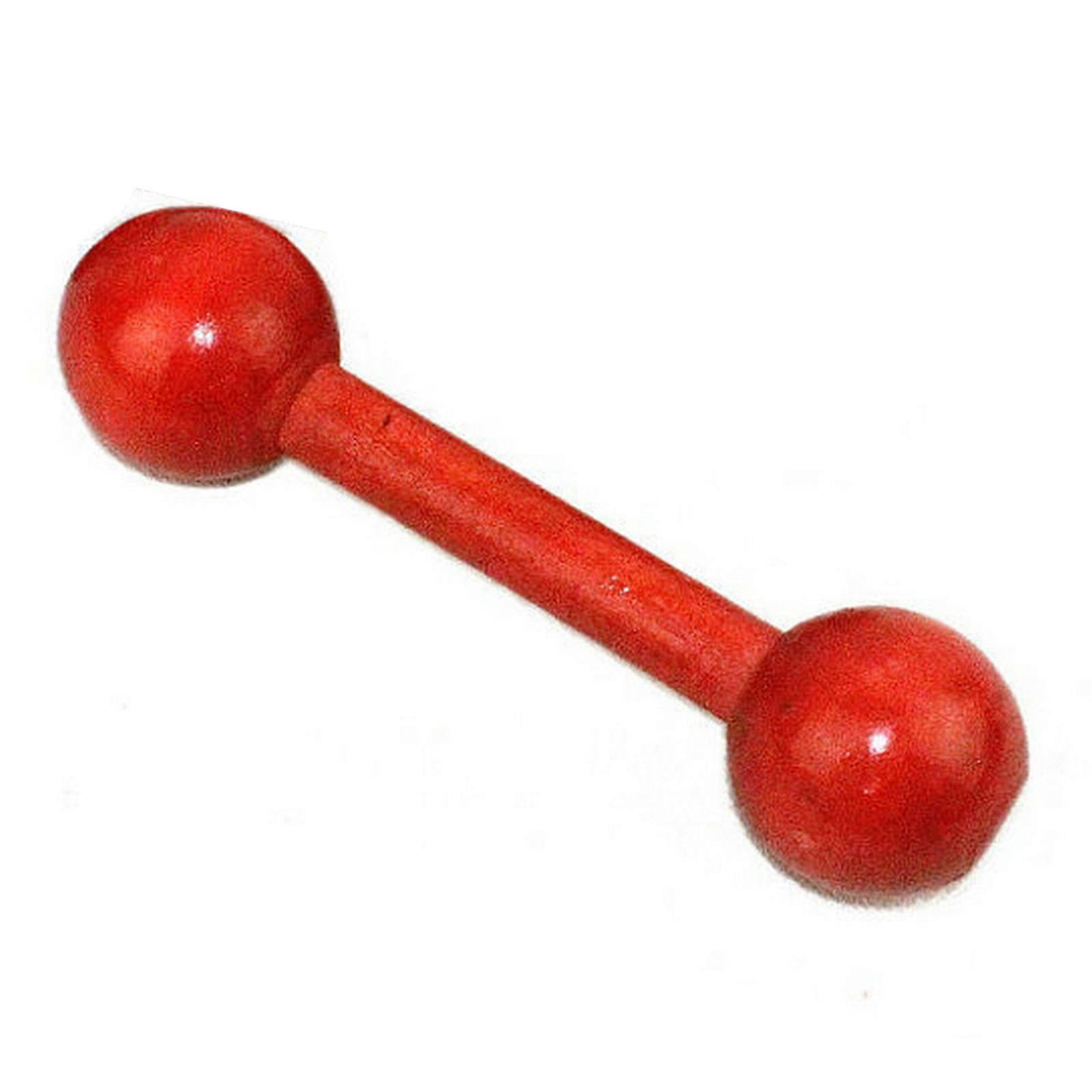 Comfortable Grip Round Square Head Children Fitness Dumbbell Smooth No Burrs Kindergarten Physical Exercise Wooden Dumbbell Training Equipment Kaesi