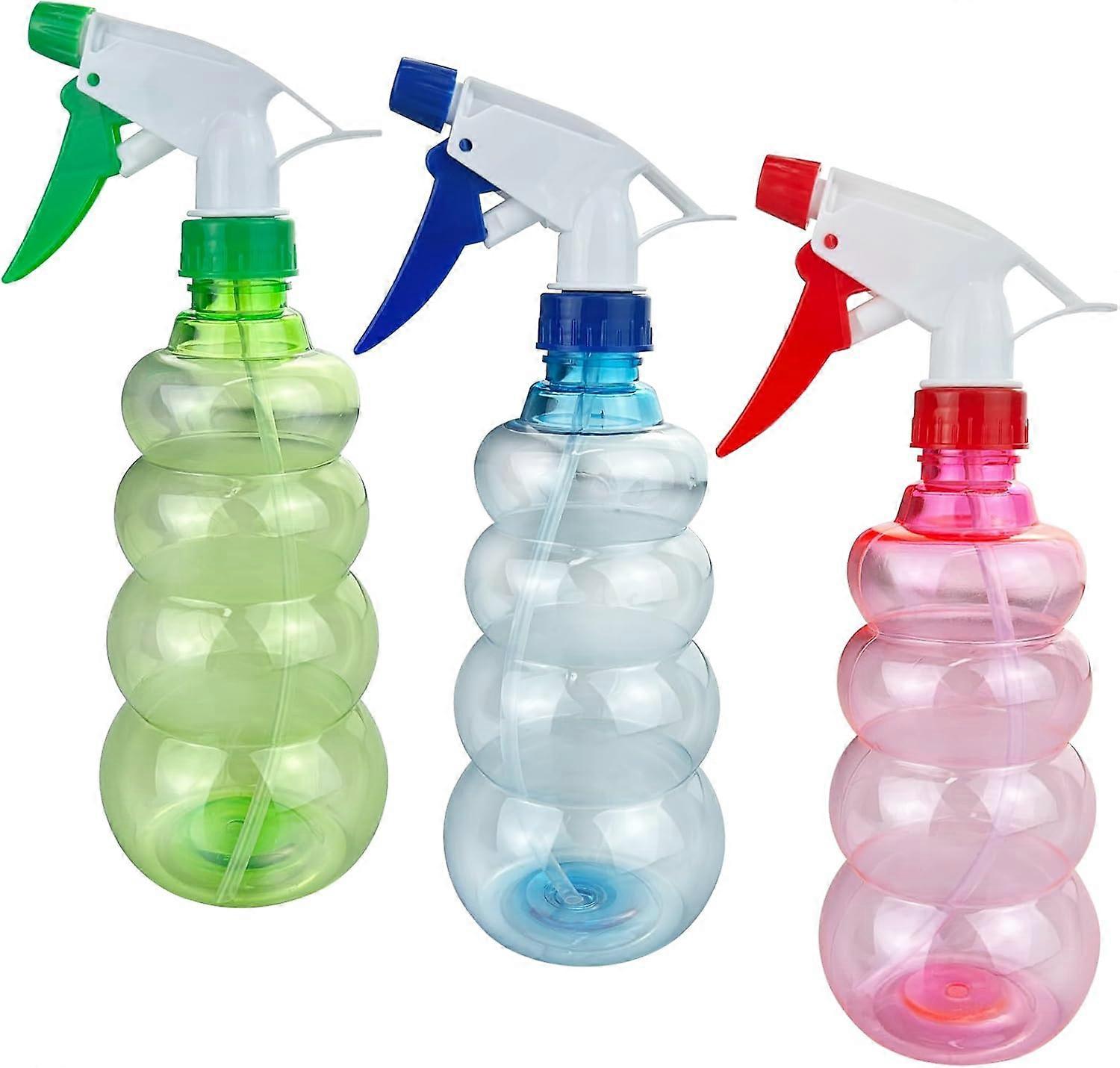 3 Pieces 500 ml Spray Bottle, Plastic Trigger Empty Spray Bottles, Water Atomizer Bottles, Refillable Bottles with Multipurpose Trigger