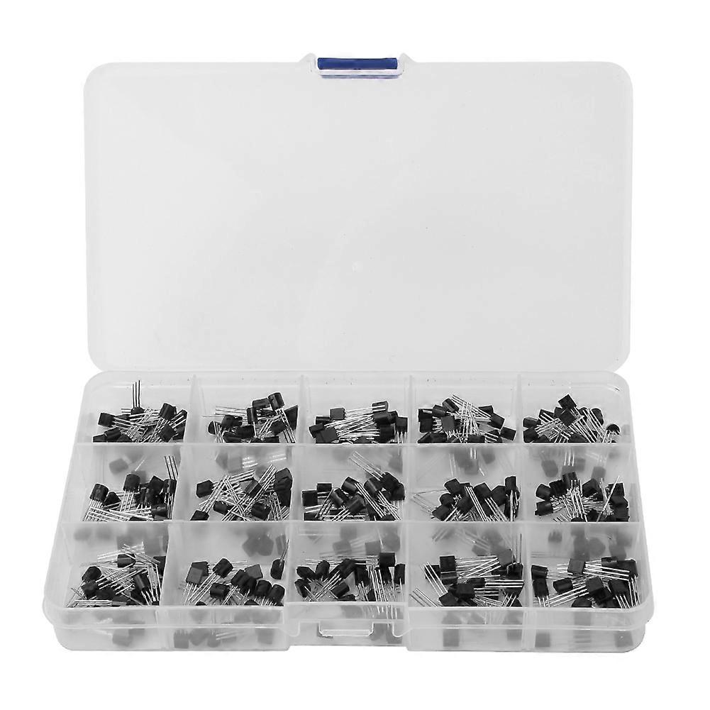 300Pcs 15 Triode Assorted Kit Transistor Assortment DIY Kit TO-92 S9012 S9013 S9014 S8050 S8550