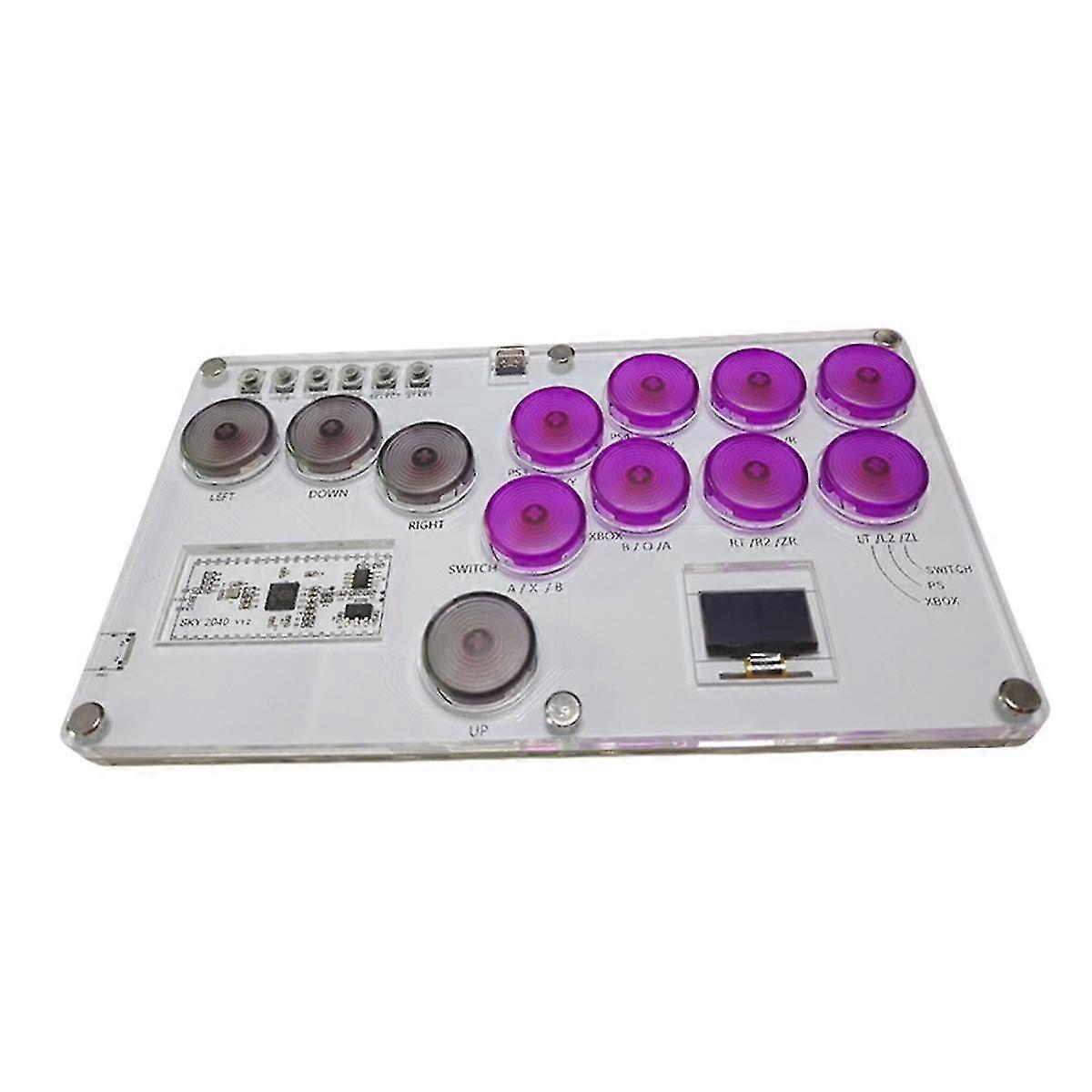 Arcade Joystick Controller Fight Stick Game Controller Mechanical Button For Pc//switch ,purple