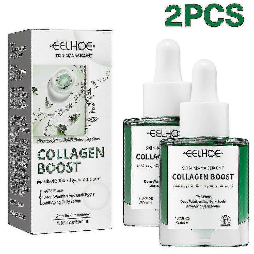 1/2pcs Collagen Boost Hyaluronic Acid Anti-aging Serum Anti-wrinkle Firming Repair Moisturizing Daily Essence Skin Care 30ml Tw