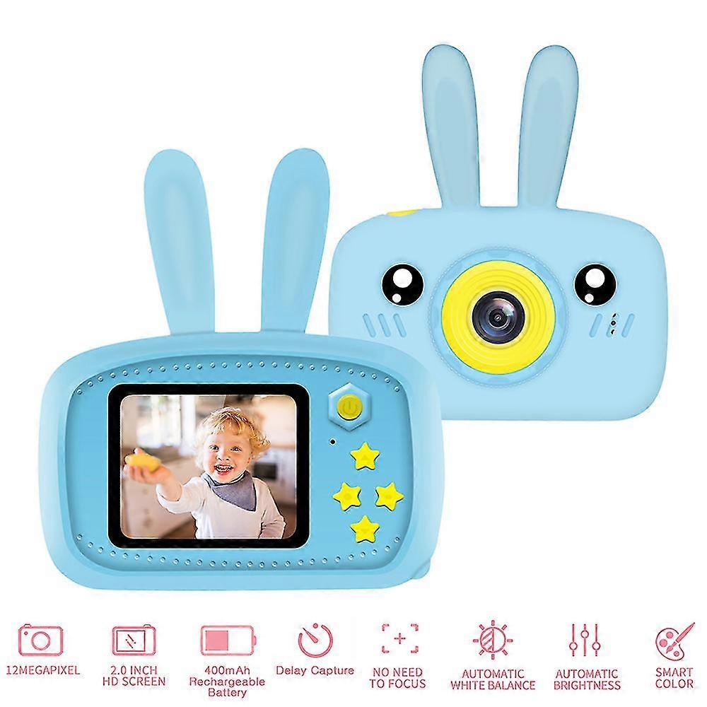 Children Camera Cartoon Rabbit 2" Color Display 1080p Hd
