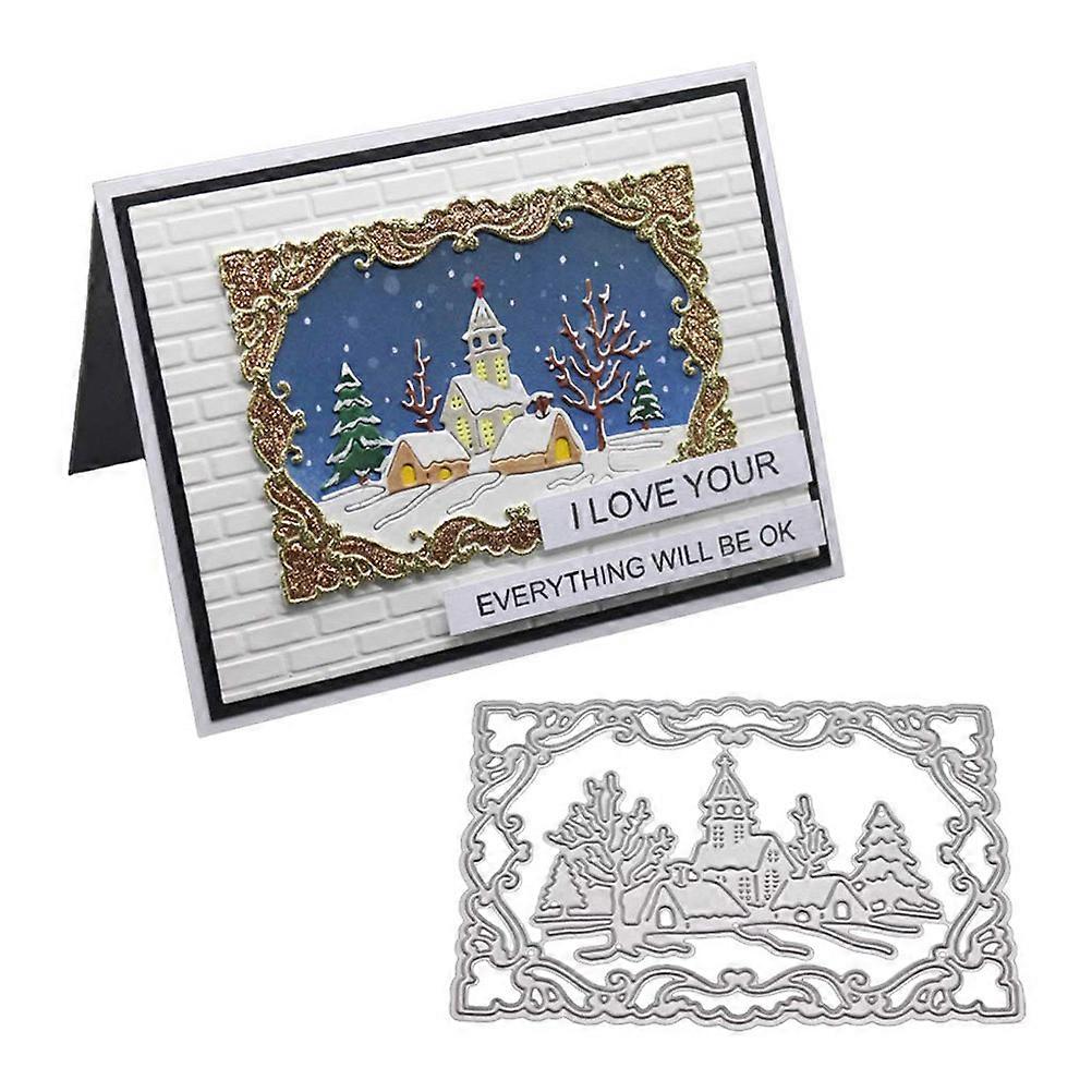 Vánoce Zima Kov Řezací Matrice Šablona DIY Scrapbooking Album Razítko Papírová karta Ražba Řemesla Výzdoba