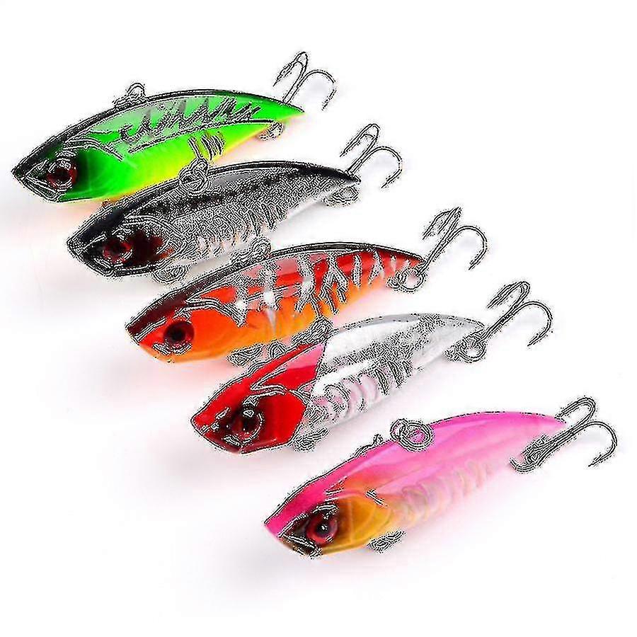 5pcs / set 6.5cm 10.5g Vib Angelköder Isca Artificial Pesca Hard Bait Wobbler
