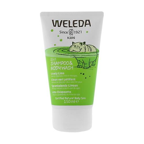 Sparkling Lime Kids 2 in 1 Shampoo and Body Wash 150 ml of cream (Lemon)