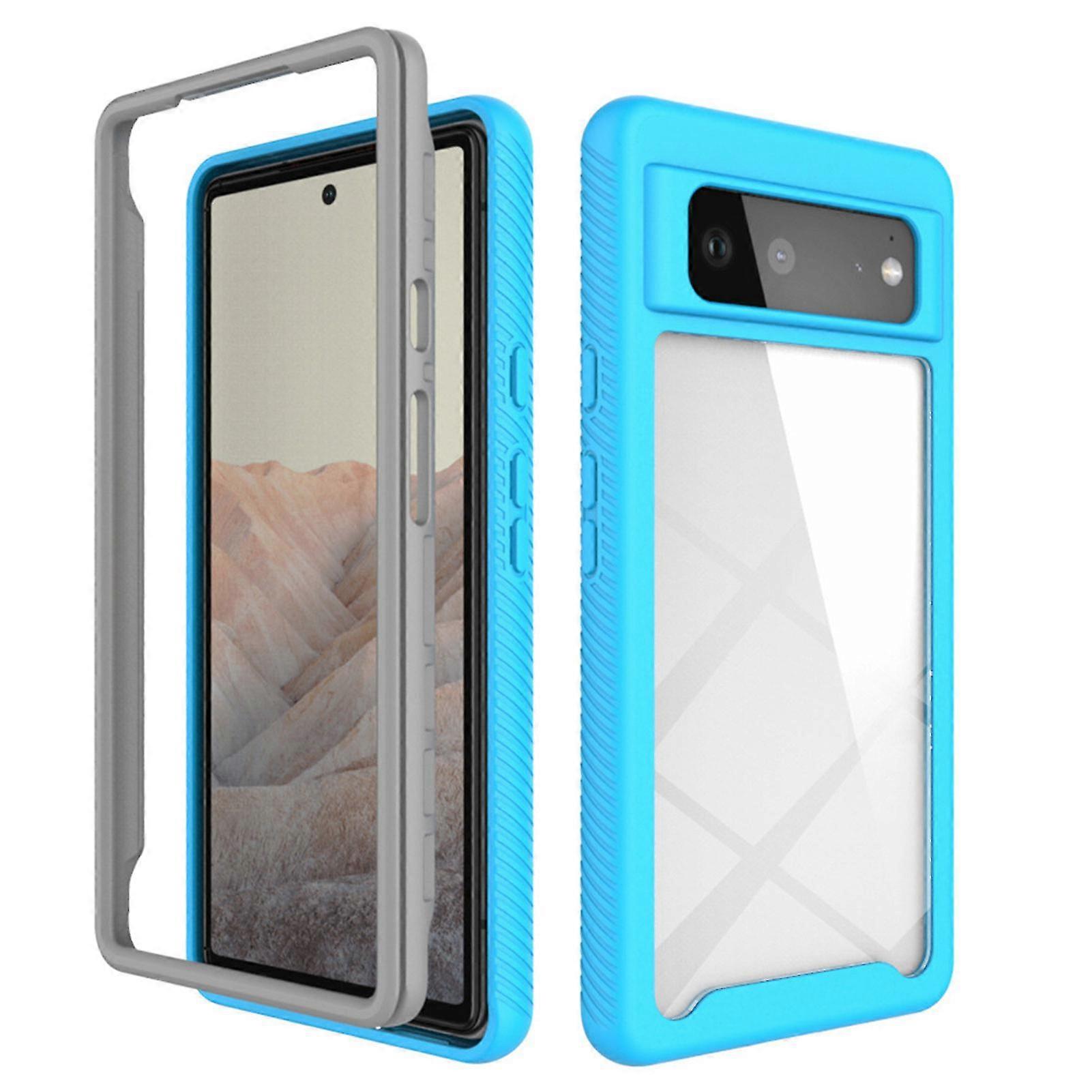 Soft Tpu Back Bumper Built-In Screen Protector Shockproof Cover Support Fingerprint Recognition