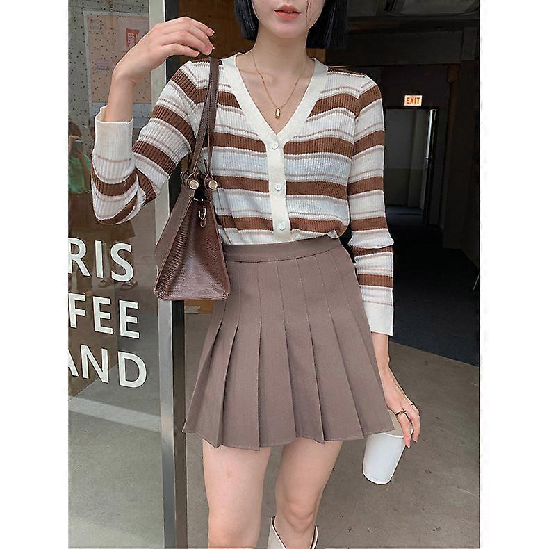 [Goming] Koreai rakott szoknya női viselet 2022 tavasz új A-vonalú szoknya magas derékszoknya JK rövid szoknya n625h