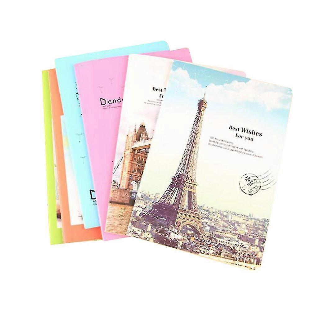 6pcs Delicate A5 Notebooks Creative Lovely Pattern Writng Notebooks Exercise Books School Students Stationery Supplies