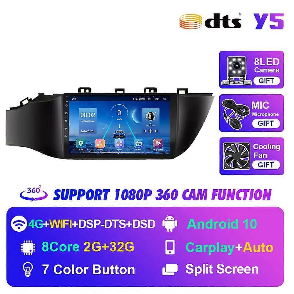 Autoradio Android 10 For Kia RIO 4 2017-2019 DVD Video Player Auto Radio Carplay Stereo DVD Multimedia 2DIN BT Recorder