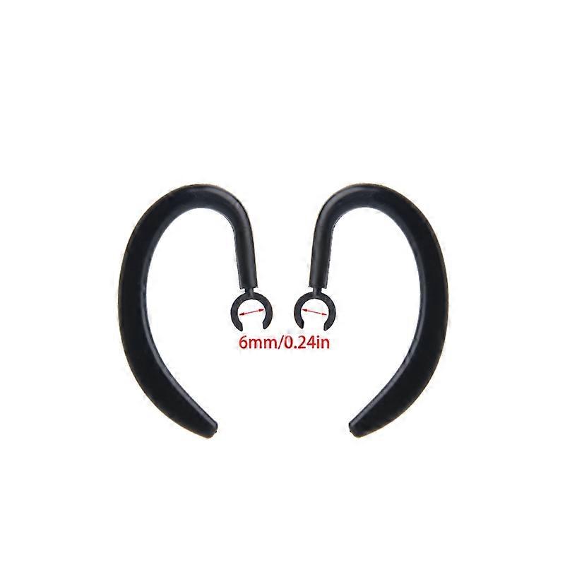 1 Pair Rubber Rotary Retractable Earhook Ear Bluetooth-compatible Headset