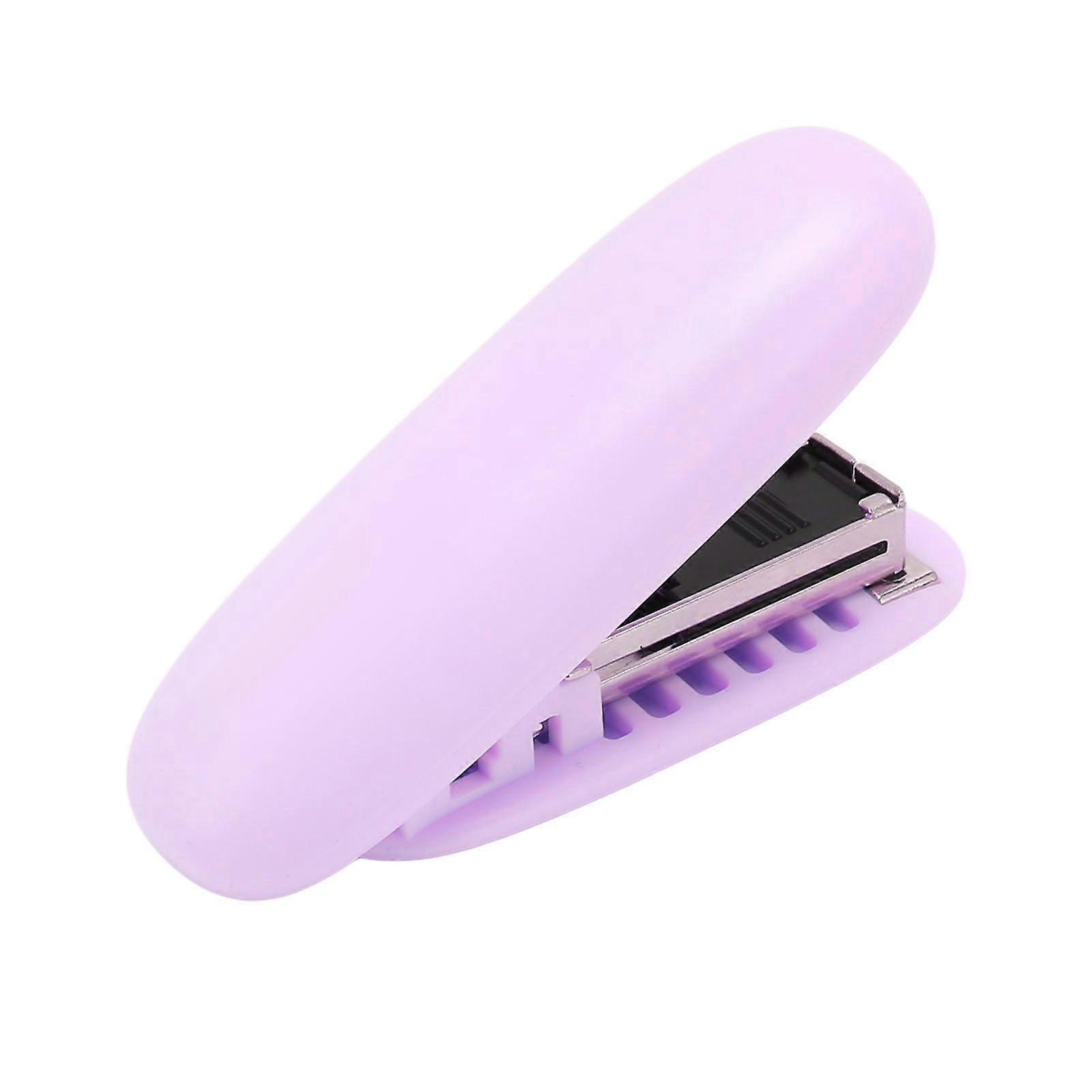 4Pcs Compact Foldable Portable Stapler for Office School with Effort Saving Lever Structure Purple