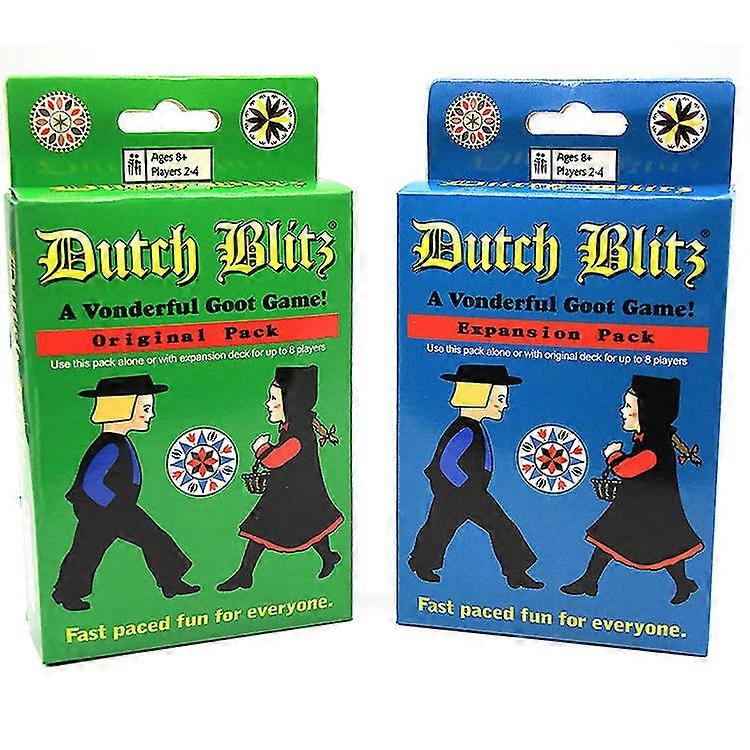 2 ks Dutch Blitz Basic Plus Rozbalte rodinné party herní karty