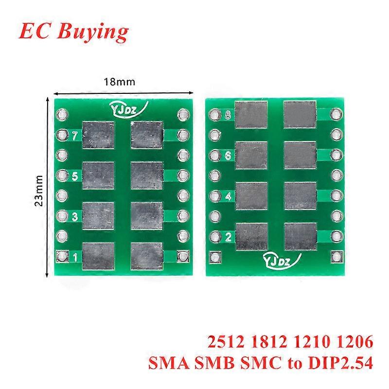 5pcs SMD ל DIP מתאם ממיר לוח לוח מחבר 2512 1812 1210 1206 SMA SMB SMC ל DIP 2.54MM תיקון תור מתאם DIP