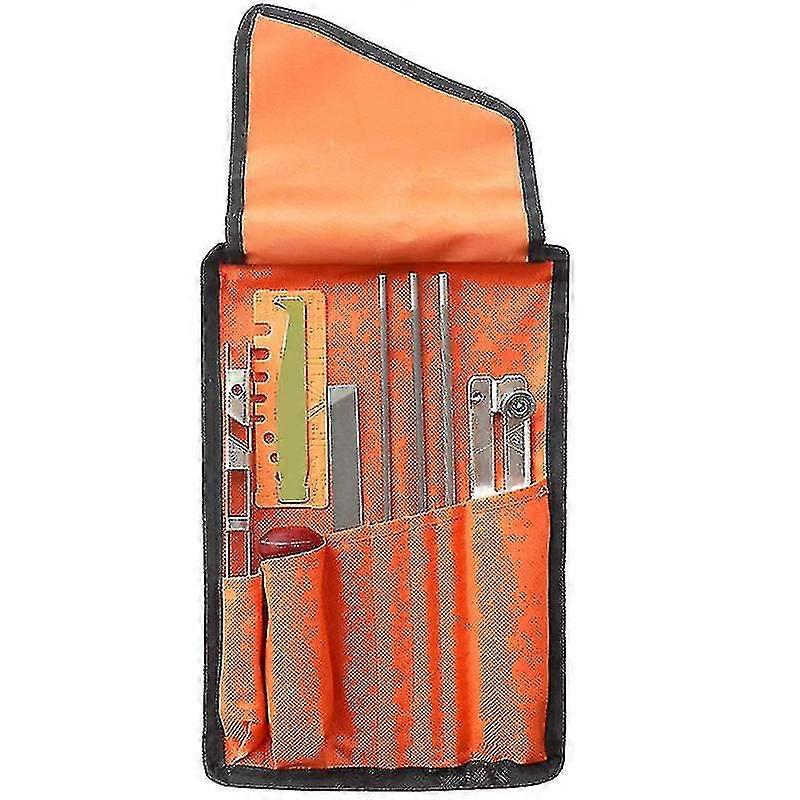10pcs Chainsaw Sharpener File Kit,wood Handle,files,depth Gauge,round Files,filing Guide For Sharpen