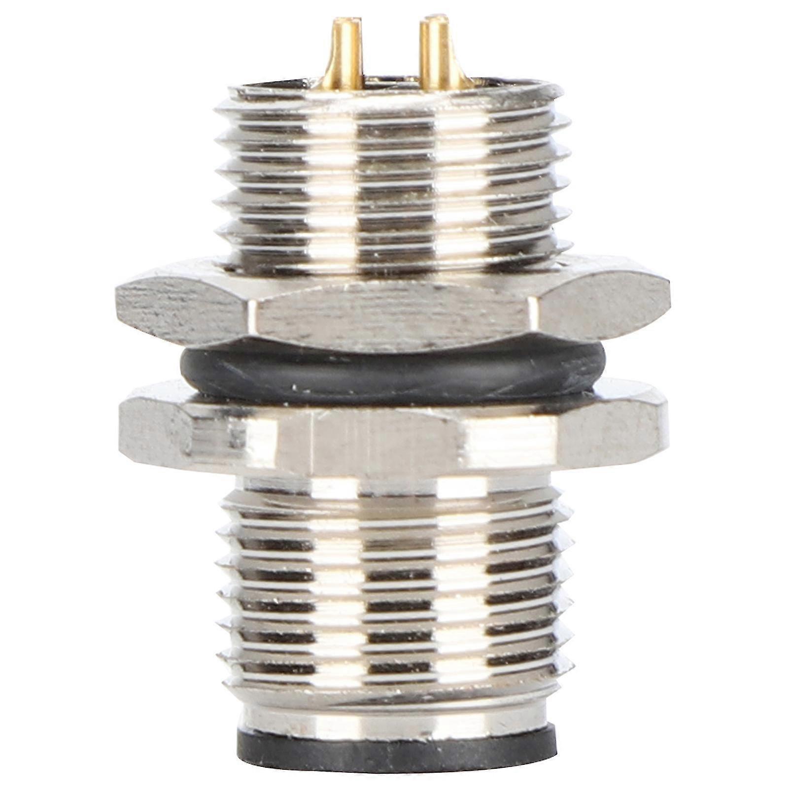 M12x1 4pin Plug Adapter Panel Mounted Socket - IP67 Waterproof Connector