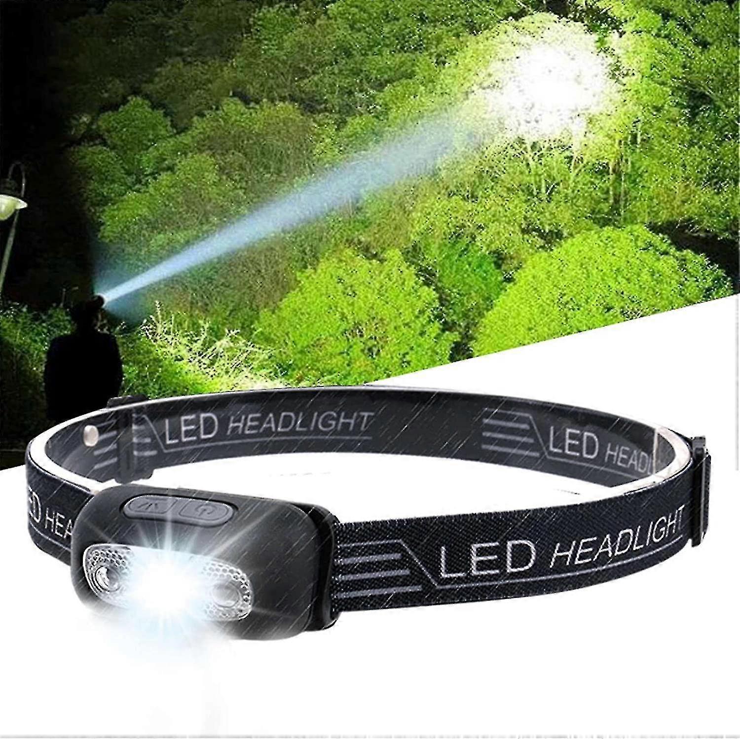 Super Bright Headlamp Light Sensor Mini Led Flashlight Waterproof Rechargeable