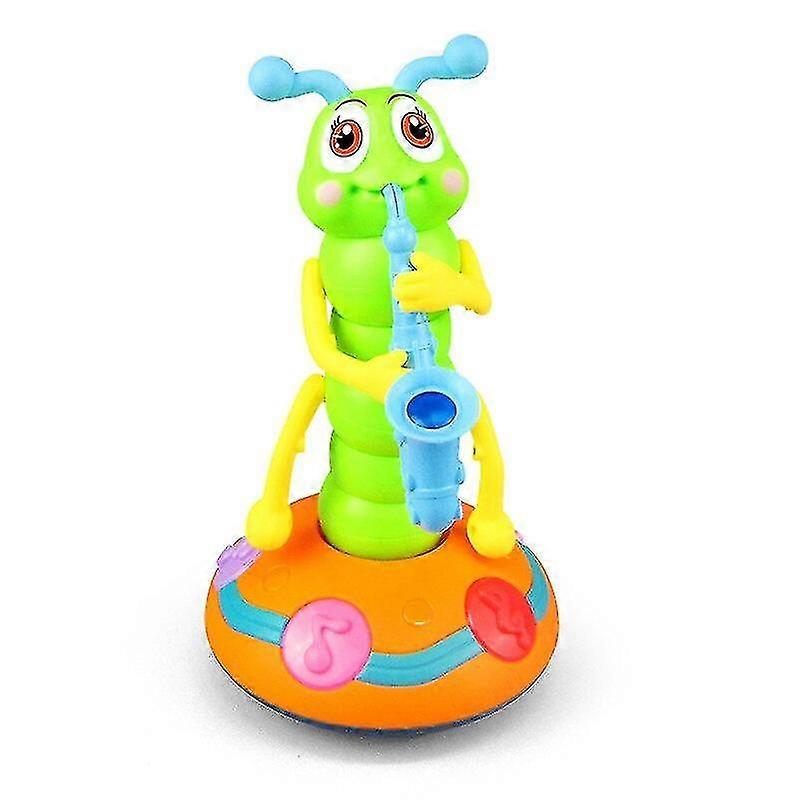 בגדי ריקוד ילדים ריקוד חשמלי להתנועע תולעת אור ומוסיקה צעצוע זחל סקסופון אוניברסלי