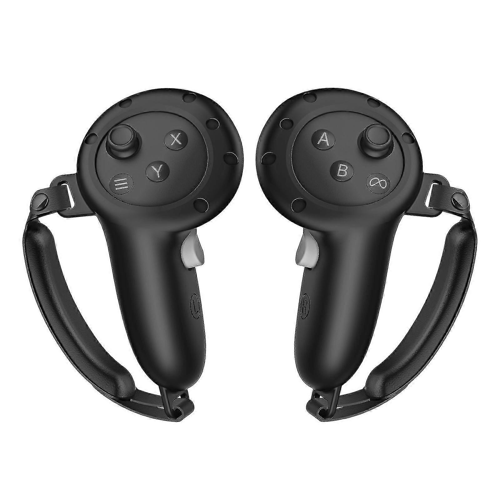 تحكم المقابض متوافقة Oculus كويست 3 ، سيليكون قبضة الغطاء لميتا كويست 3 مع الأشرطة المفصل قابل للتعديل هدايا الملحقات
