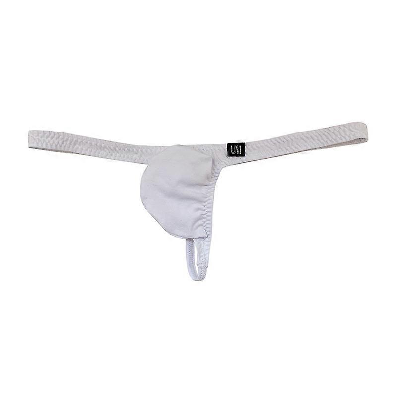 Online-Star heren C-string tanga micro mannen slip lingerie mini bikini maat S/M/L/XL, wit, Einheitsgröße