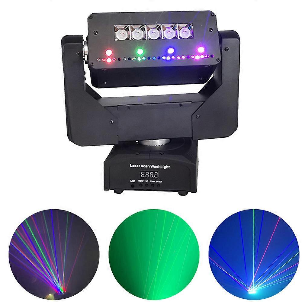 Faisceau Laser Strobe 3IN1 Rotation Illimitée Lyre Lumière LED Effet de Scène Lumière Pour DJ Disco Bar Soirée DMX512 Contrôle du Son