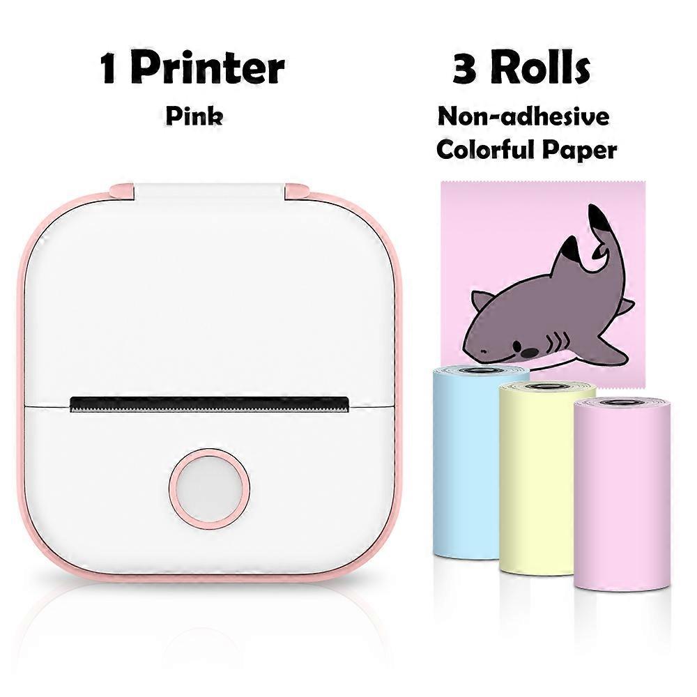 T02 Mini Printer Portable Printer Thermal Printing Sticker Wireless Inkless Pocket Printer Self-adhesive Label Printer